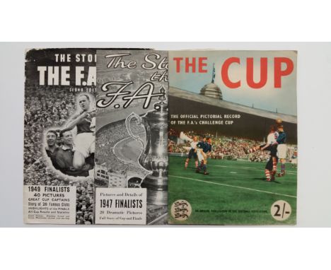 FOOTBALL, booklets, inc. Story of the FA Cup, The Cup 1947 &amp; 1949, another c.1949, Official FA Publication, G to VG, 3