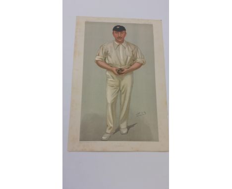 CRICKET, Vanity Fair print, Yorkshire (Hirst), by SPY, 20th Aug 1903, VG