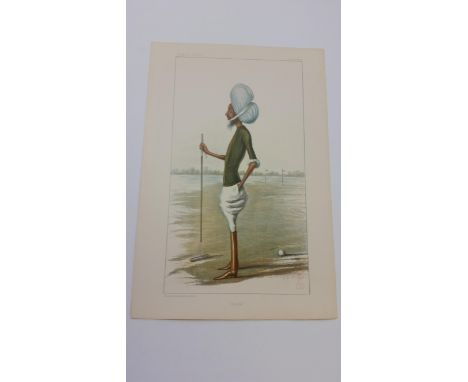 CRICKET, Vanity Fair print, Patiala (Maharajah of Patiala), by MR, 4th January 1900, EX