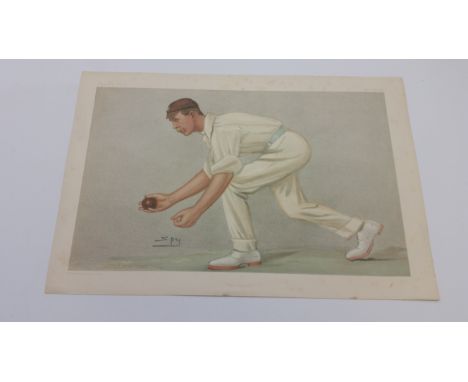 CRICKET, Vanity Fair print, The Lobster (Jephson), by SPY, 22nd May 1902, VG