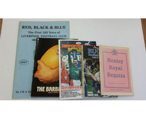 MIXED SPORT, selection, inc. books, annuals, booklets; rugby union, Rothmans 1972, Playfair 1967/8 &amp; 1968/9; The Barbaria