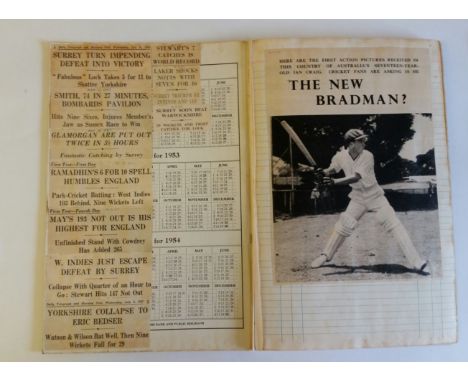 CRICKET, mixed selection, inc. scrapbooks covering 1953-58 all test matches, tours to South Africa, West Indies &amp; Austral