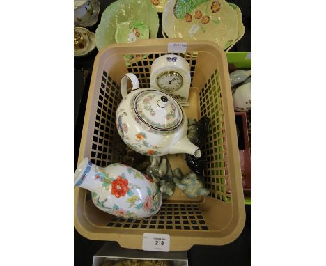 Box of ceramics inc Wedgwood, Aynsley, Wade Whimsies etc