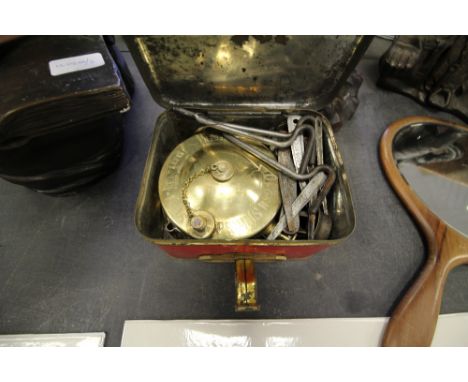 Vintage brass primus stove in original box