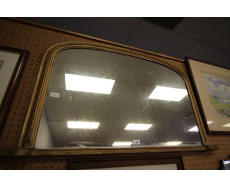 19th Century gilt over mantel mirror