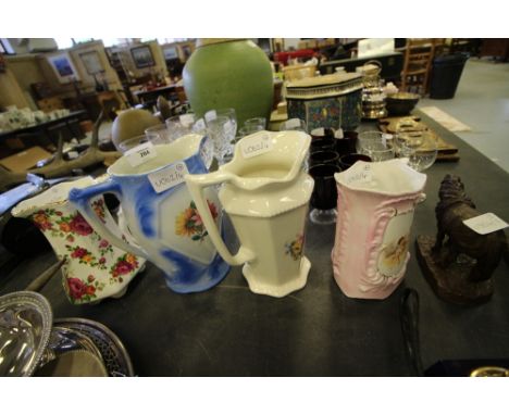 4 vintage flower jugs