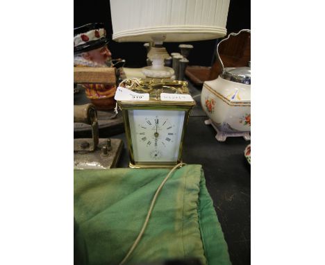 French l'Epee brass repeating carriage clock