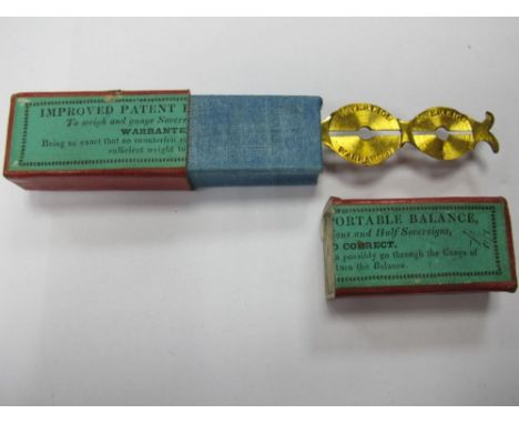Sovereign Scales, improved patent portable balance in original casing.