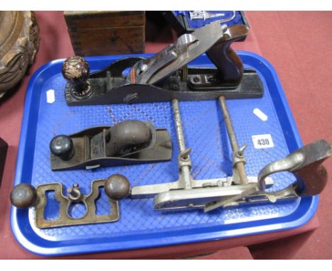 Vintage Tools- A Stanley No. 10 "Coach Builders" Plane, a number 110 plane and a Stanley plow plane. (3)