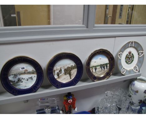 A Boxed Set of Six Spode 'Operation Overlord' Cabinet Collectors Plates, and two further military themed plates. (8) 