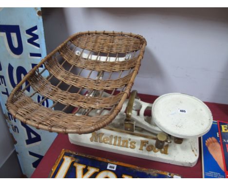 A Set of Circa 1950's Cast iron Advertising Scales, for 'Mellins Food' baby clinic. 