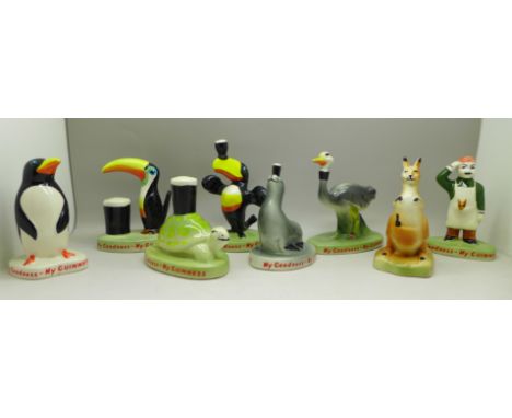 A collection of eight Carlton Ware Guinness figures 