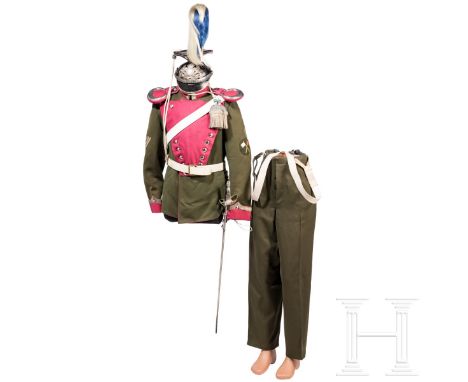 Uniformensemble für einen Vizewachtmeister im Königlich Bayerischen 2. Ulanen-Regiment "König", um 1900  Tschapka M 1886 mit 