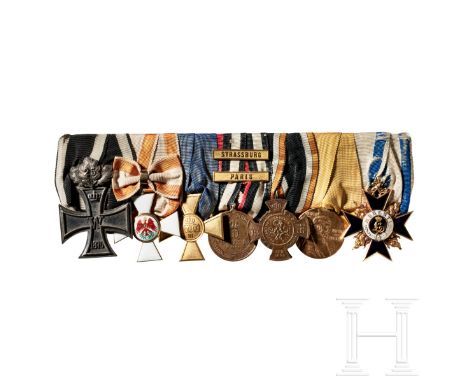 Brevet Major General Theodor August Adolf Krause - a medal bar, Franco Prussian Era  A unique combination of fine awards attr