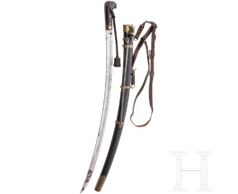 Schaschka, asiatisches Modell 1834 für russische Mannschaften, Russland, datiert 1905  Geschwungene, beidseitig gekehlte Rück
