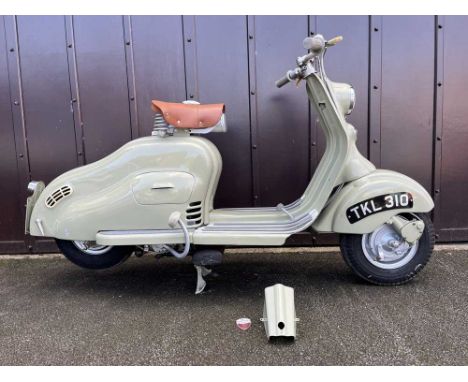 Registration No: TKL 310 Frame No: 125LD78418 MOT: ExemptRestoration to finishEarly attractive LambrettaCurrent V5C for use o