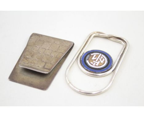 2 x .925 sterling gents money clips inc vintage etc