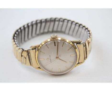 Mens Vintage Certina Gold Tone Watch Hand-Wind Working 