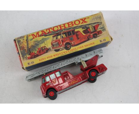 Matchbox King Size Merryweather Fire Engine K 15 K15 Diecast Model Lesney