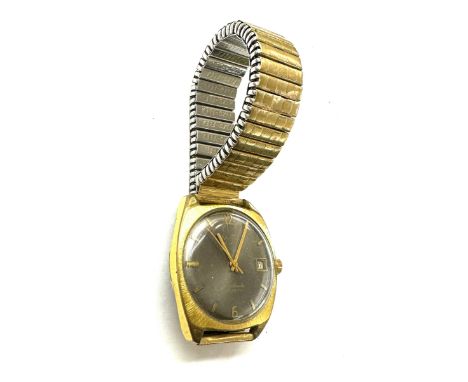 Mens Vintage Mudu Gold Tone Watch Automatic Working 