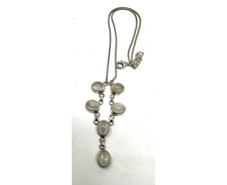 Vintage silver moonstone necklace weight 13g