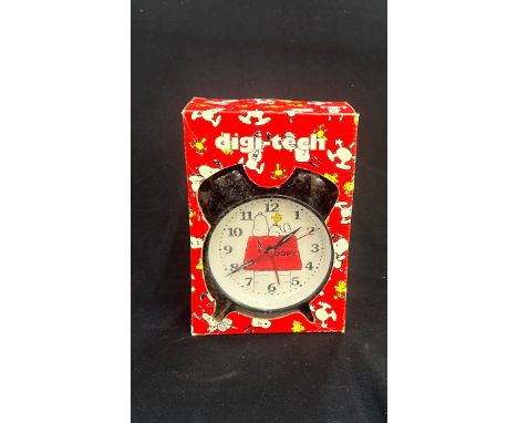 vintage snoopy clock digi-tech, boxed