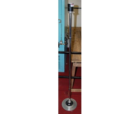 An Art Deco aluminium standard lamp