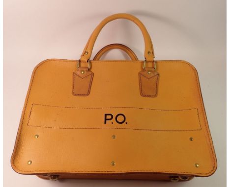 A Post Office engineers vintage leather tool bag 