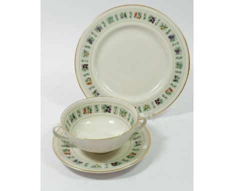 A Royal Doulton Tapestry dinner service comprising six dinner plates, six side plates, six tea plates and six soups 