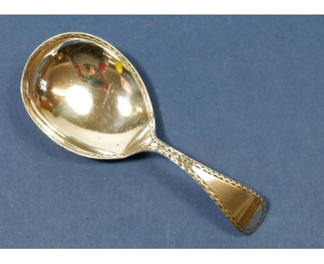 A Britannia standard silver caddy spoon, Birmingham 1909 by Levi &amp; Salaman