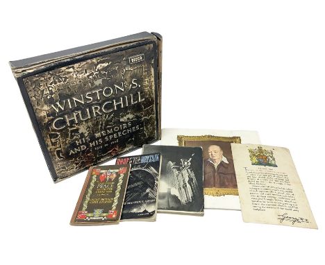 Winston Churchill - His Memoirs and His Speeches 1918-1945 being a c1964 set of twelve 33.33rpm vinyl records by Decca; each 