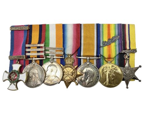 South Africa/WW1 Distinguished Service Order group of seven medals comprising D.S,O. with original ribbon bar and top bar sli