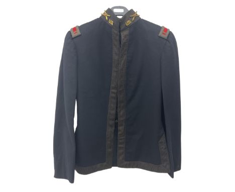 USA 1896 Coastal Artillery Officer's tunic with collar badges, bears label for 'John G. Haas Lancaster PA and Washington DC (