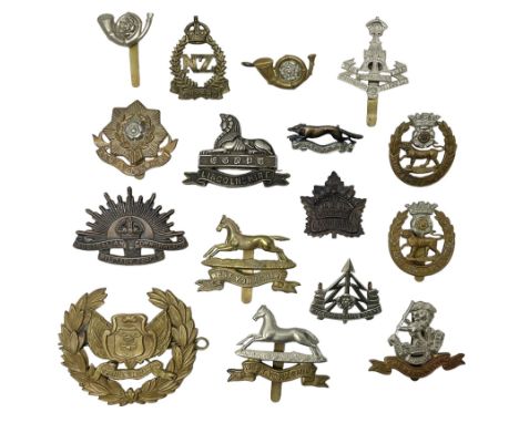 South African Army Orange Free State Artillery badge; three Commonwealth badges; and twelve Yorkshire/Lincolnshire badges inc