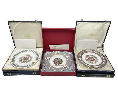 Four Spode Mulberry Hall limited edition Regimental commemorative plates - The Royal Scots Plate The First of Foot No.259/500