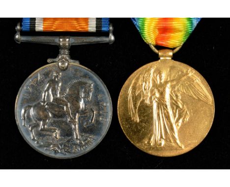 WORLD WAR ONE, PAIR, BRITISH WAR MEDAL AND VICTORY MEDAL 103621 PTE W E SKELTON NOTTS &amp; DERBY R