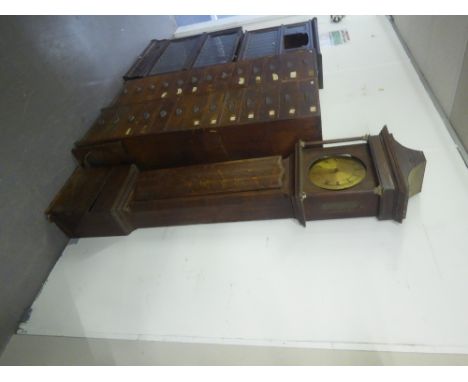 A LATE NINETEENTH CENTURY CASED LONGCASE CLOCK, the brass dial with black Roman numerals, detail to the hood over column supp