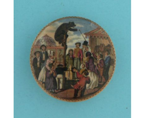 The Bear Pit (6) 73mm  (pot lid, pot lids, potlid, potlids, prattware)  