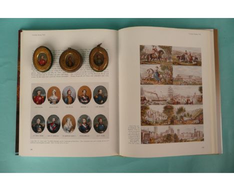 Baxter: three gilt metal mounted pin cushions each with Baxter portraits of Lord Raglan, The Sultan and Omar Pashe and ‘Antiq