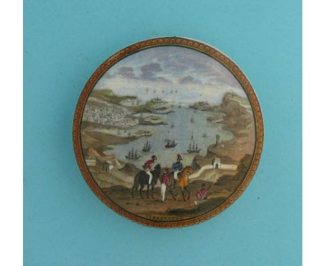 Sebastopol (208A) 102mm  (pot lid, pot lids, potlid, potlids, prattware)  * Ex Beckford, number 2875
