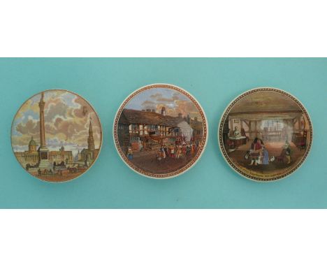 Trafalgar Square (201) Shakespeare’s Birthplace, Exterior (226) and Interior (227) (3)  (pot lid, pot lids, potlid, potlids, 
