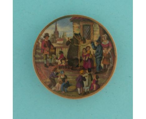 The Village Wakes (232)  (pot lid, pot lids, potlid, potlids, prattware)  