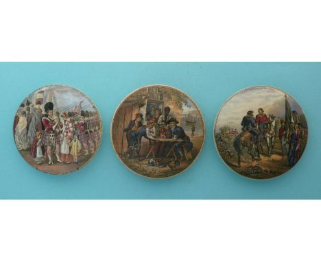 Embarking for the East (206) 102mm, Battle of the Nile (210) 105mm and Meeting of Garibaldi and Victor Emmanuel (211) 102mm (