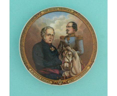 Allied Generals (168)  (pot lid, pot lids, potlid, potlids, prattware)  