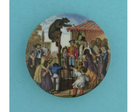 The Bear Pit (6) extra small, 66mm  (pot lid, pot lids, potlid, potlids, prattware)  