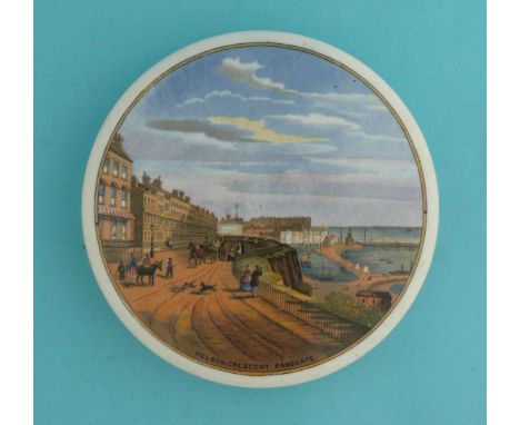 The Nelson Crescent, Ramsgate (43) 148mm  (pot lid, pot lids, potlid, potlids, prattware)  * Ex Beckford, number 2874