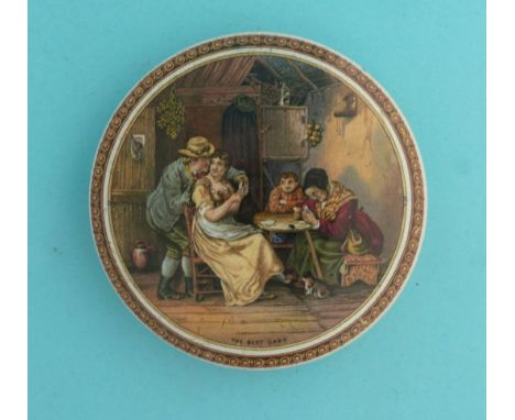 The Best Card (254) 107mm  (pot lid, pot lids, potlid, potlids, prattware)  