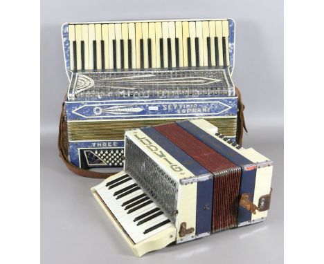 A Settimio Soprani piano accordian along with a Ludwick piano accordian.