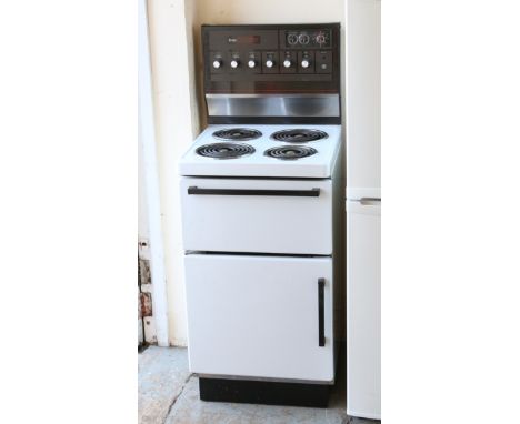 A Creda Cavalier white enamel electric oven.