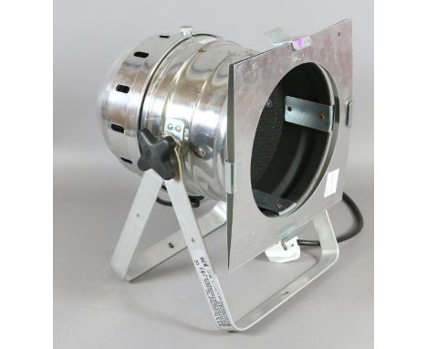 A metal cased 240 volt spot light and bracket.